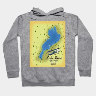 Lake Biwa Japan map Hoodie